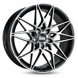 MAM B2 8x18 5x120 BLACK FRONT POLISH